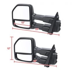 15-17 Ford F150 Towing Mirrors Manual-Black Texture