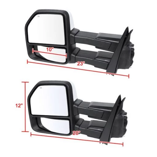15-17 Ford F150 Towing Mirrors-Chrome, RMX-F15015F4GH-P-FS