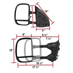 99-07 Ford F250 Towing Mirrors- Manual