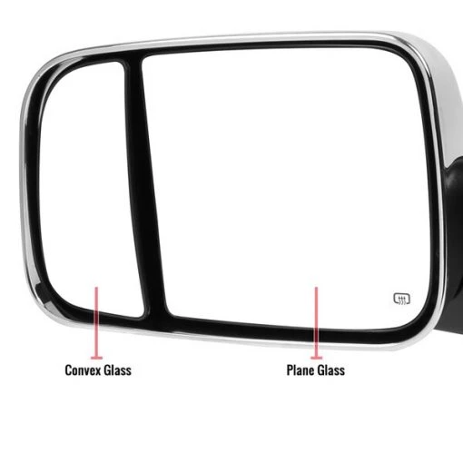 09-12 Dodge Ram Towing Mirrors-Power- Chrome Cover