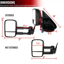 03-06 Chevrolet Silverado Towing Mirrors – Power