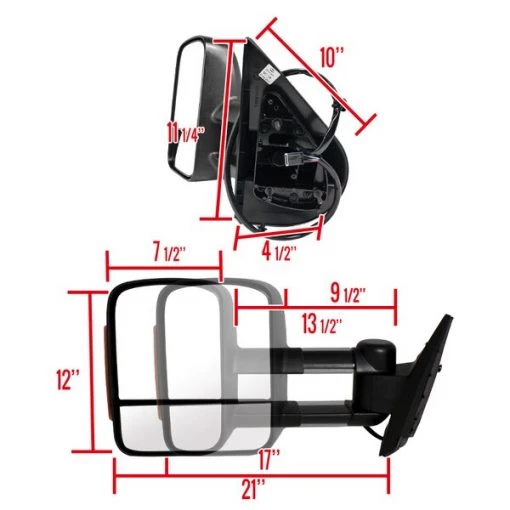 07-13 Chevrolet Silverado Towing Mirrors Power, Heated, LED Signal