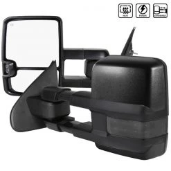 14-18 ChevySilverado Chrm Cvr TwngMirrors, Pwr Htd, RMX-SIV14G3GLEDHP-FS
