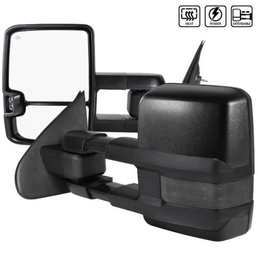 14-18 ChevySilverado Chrm Cvr TwngMirrors, Pwr Htd, RMX-SIV14G3GLEDHP-FS
