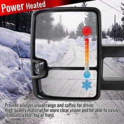 14-18 ChevySilverado Chrm Cvr TwngMirrors, Pwr Htd, RMX-SIV14G3GLEDHP-FS