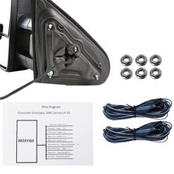 14-18 ChevySilverado Chrm Cvr TwngMirrors, Pwr Htd, RMX-SIV14G3GLEDHP-FS