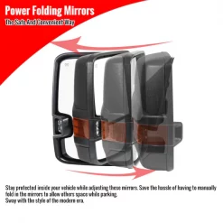 Spec-D Tuning 14-18 Chevrolet Silverado Towing Mirrors, RMX-SIV14G3-AT-FS 6 14-18 Chevrolet Silverado Towing Mirrors, RMX-SIV14G3-AT-FS