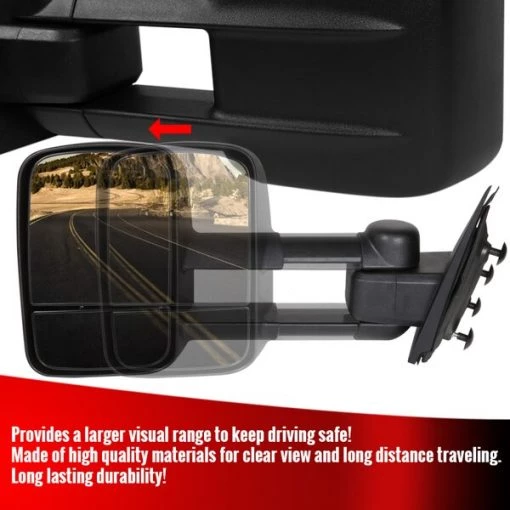14-18 Chevrolet Silverado Towing Mirrors-Manual