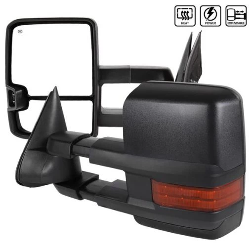 Spec-D Tuning 99-02 ChevySilverado Chrm Cvr Twng Mirrors, Pwr Htd, RMX-SIV99G3LEDHP-FS 1 99-02 ChevySilverado Chrm Cvr Twng Mirrors, Pwr Htd, RMX-SIV99G3LEDHP-FS