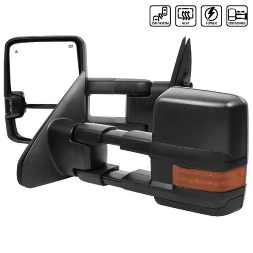 07-17 ToyotaTundra Twng Mirrors BlkPwr Htd LED Blk, RMX-TUN07G3LEDHP-FS