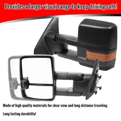 07-17 ToyotaTundra Twng Mirrors BlkPwr Htd LED Blk, RMX-TUN07G3LEDHP-FS