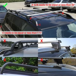 Universal Aluminum Roof Rack 54 Inches