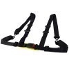 Spec-D Tuning RACING SEAT BELT 4 POINT HARNESS - BLACK