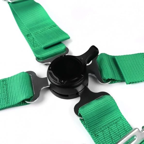 4 Point Harness Cam Lock Seat Belt – Green