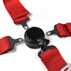 Spec-D Tuning 4 Point Harness Cam Lock Seat Belt - Red 3 4 Point Harness Cam Lock Seat Belt – Red