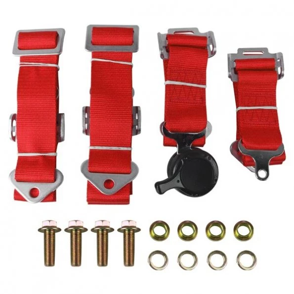 4 Point Harness Cam Lock Seat Belt – Red