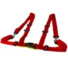 Spec-D Tuning RACING SEAT BELT 4 POINT HARNESS - RED
