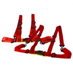 RACING SEAT BELT 4 POINT HARNESS – RED