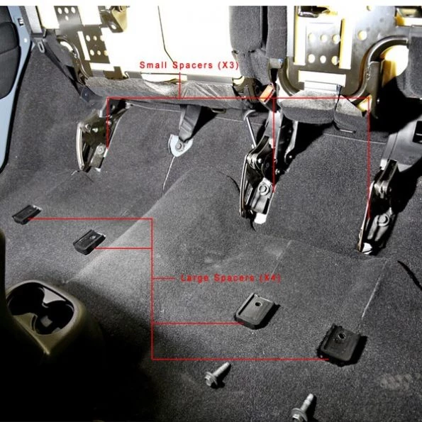 07-16 JEEP WRANGLER 4 DOOR REAR SEAT SPACER