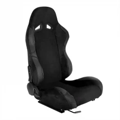 Racing Seat – Black Suede With Black Stitching – Right Side