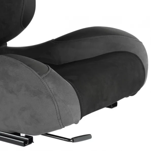 Racing Seat – Black Suede With Black Stitching – Right Side