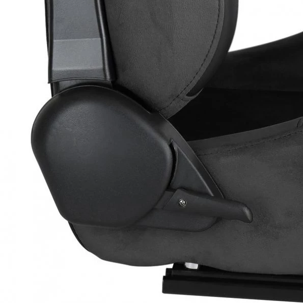 Racing Seat – Black Suede With Black Stitching – Right Side