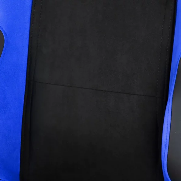 Racing Seat – Black And Blue Suede – Left Side