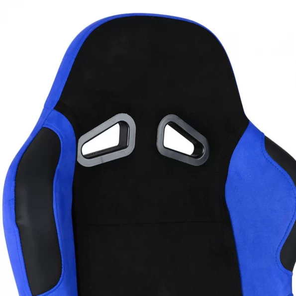 Racing Seat – Black And Blue Suede – Right Side