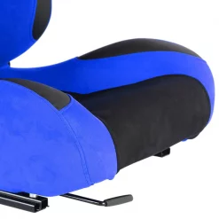 Spec-D Tuning Racing Seat - Black And Blue Suede - Right Side 5 Racing Seat – Black And Blue Suede – Right Side