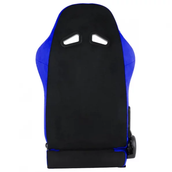 Racing Seat – Black And Blue Suede – Right Side