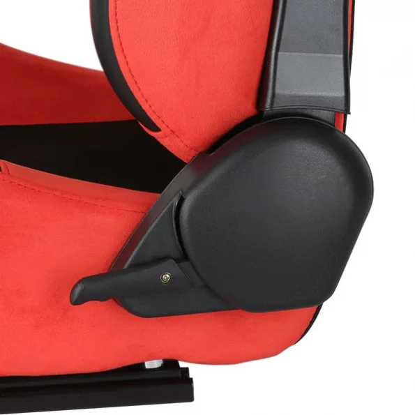 Racing Seat – Black And Red Suede – Left Side