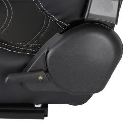 Spec-D Tuning Racing Seat - Black Pvc With White Stitching - Left Side 5 Racing Seat – Black Pvc With White Stitching – Left Side