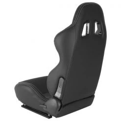 Spec-D Tuning Racing Seat - Black Pvc With White Stitching - Left Side 4 Racing Seat – Black Pvc With White Stitching – Left Side
