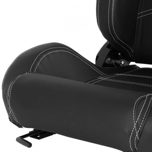 Racing Seat – Black Pvc With White Stitching – Right Side