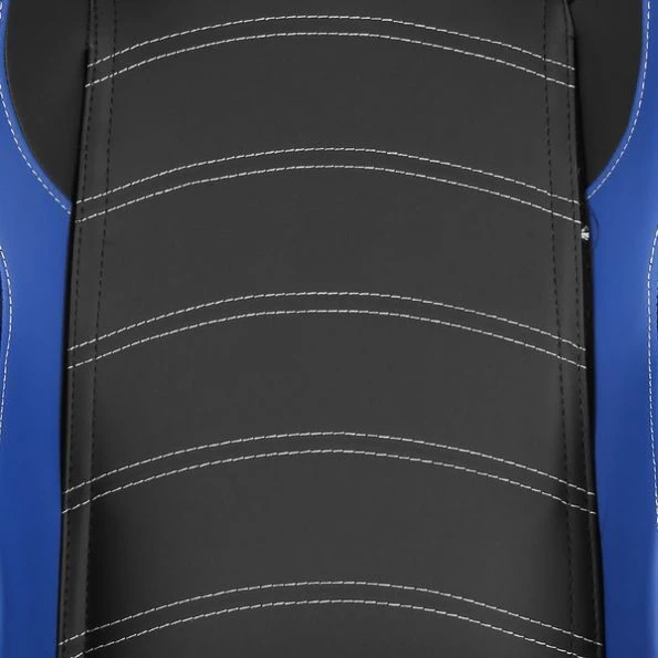 Racing Seat – Black With Blue Pvc With White Stitching – Left Side