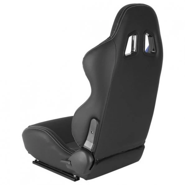 Racing Seat – Black With Blue Pvc With White Stitching – Left Side
