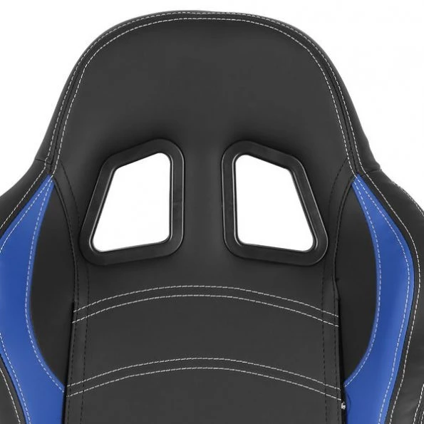 Racing Seat – Black With Blue Pvc With White Stitching – Right Side
