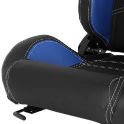 Racing Seat – Black With Blue Pvc With White Stitching – Right Side