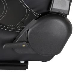 Racing Seat – Black With Red Pvc With White Stitching – Left Side