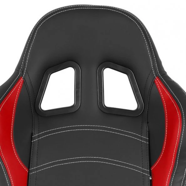 Racing Seat – Black With Red Pvc With White Stitching – Right Side