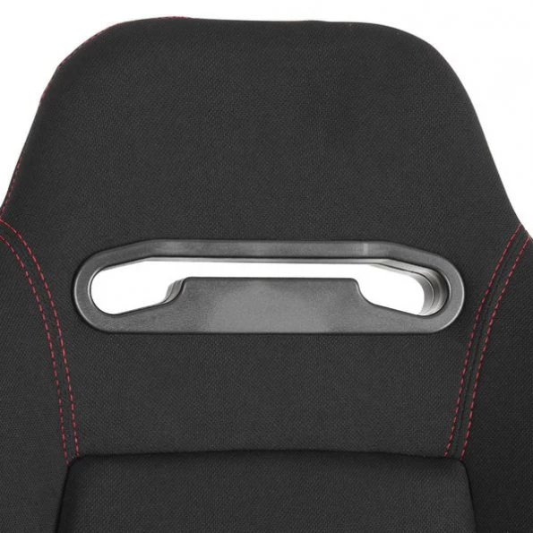 Racing Seat – Black Cloth With Red Stitching – Left Side