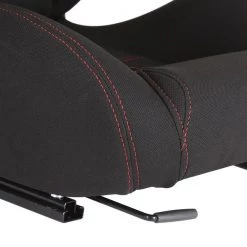 Spec-D Tuning Racing Seat - Black Cloth With Red Stitching - Left Side 7 Racing Seat – Black Cloth With Red Stitching – Left Side
