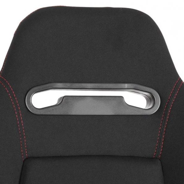 Racing Seat – Black Cloth With Red Stitching – Right Side