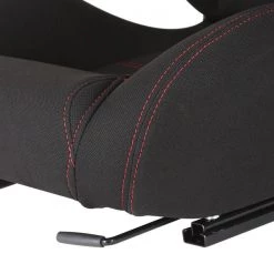 Spec-D Tuning Racing Seat - Black Cloth With Red Stitching - Right Side 9 Racing Seat – Black Cloth With Red Stitching – Right Side