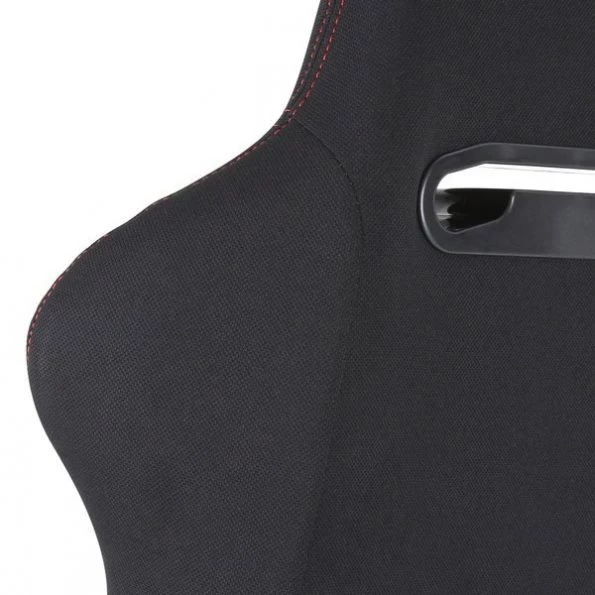 Racing Seat – Black Cloth With Red Stitching – Right Side
