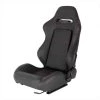 Spec-D Tuning Racing Seat - Black Pvc With Red Stitching - Left Side