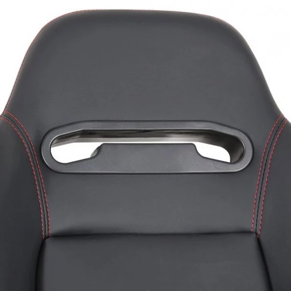 Racing Seat – Black Pvc With Red Stitching – Left Side