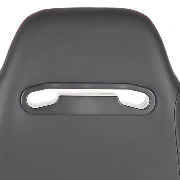 Racing Seat – Black Pvc With Red Stitching – Left Side