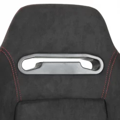 Racing Seat – Black Suede With Red Stitching – Left Side