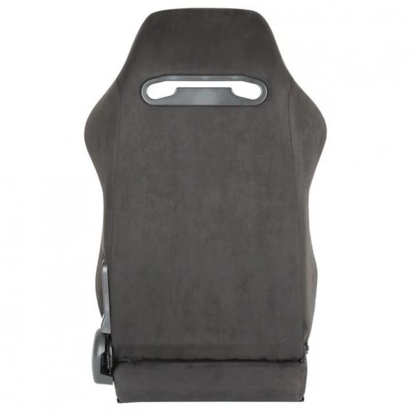 Racing Seat – Black Suede With Red Stitching – Left Side